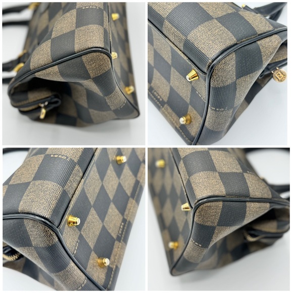 Fendi Pequin Boston PVC Handbag - Picture 4 of 16